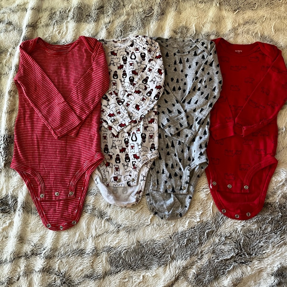 Carters 4 Pack Long-Sleeved Onesies (gender neutral) 18 month